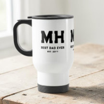 Cooles Schwarz-Weiß-Modernes Monogramm Bester Vate