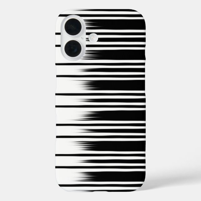 Cooles Schwarz-Weiß-Streifenmuster Case-Mate iPhone Hülle (Rückseite)