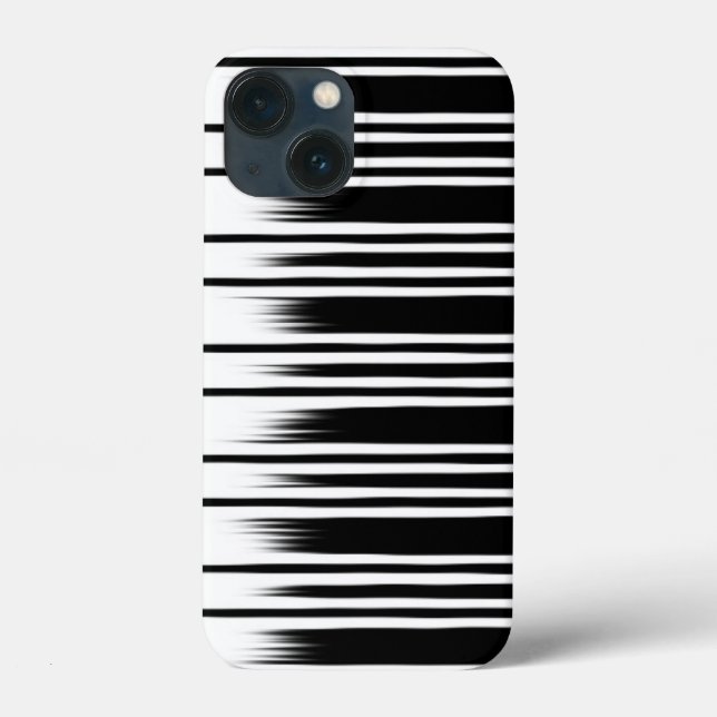 Cooles Schwarz-Weiß-Streifenmuster Case-Mate iPhone Hülle (Rückseite)