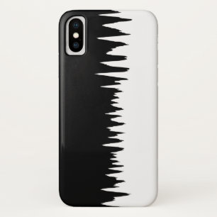 Cooles Schwarz-Weiß-Zag-Muster Case-Mate iPhone Hülle