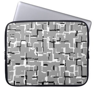Cooles Schwarz-weißes Graumuster Laptopschutzhülle