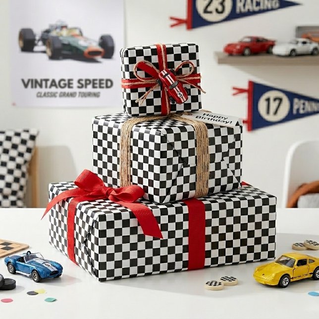 Cooles schwarz-weißes Markierungsmuster Geschenkpapier (Von Creator hochgeladen)