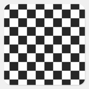 Cooles schwarz-weißes Markierungsmuster Quadratischer Aufkleber