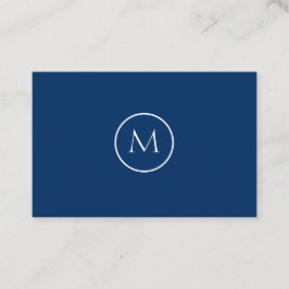 Cooles schwarzes Minimalistisches mit Monogramm Visitenkarte