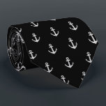 Cooles Schwarzweiß-Ankermuster Krawatte<br><div class="desc">Coole schwarz-weiße kleine nautische Ankerhalsbinde. Eleganter Geburtstag oder Vatertag Geschenkidee für Männer. Bekleidungszubehör nach Maß für ihn. Stilvolles Design mit Schiff Anker Ikone. Fun maritimen Geschenk für Segler, Bootsführer, Fischer, Fischer, Skipper Papa, Onkel, Vater, Bruder, Sohn, Freund, Großvater, Großvater, Hochzeitsgroom, Chef, Angestellter, Crew, Mitarbeiter, Personal, etc. Trendige Halsbänder mit individueller...</div>