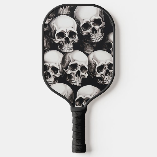 Cooles Schwarzweiß-Design Pickleball Schläger (Vorderseite)