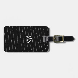 Cooles Schwarzweiß-Stacheldraht Monogram Gepäckanhänger