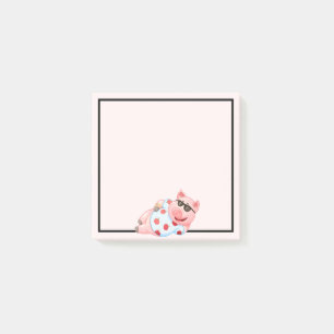 Cooles Schwein in Sonnenbrillen Nachhinweise Post-it Klebezettel