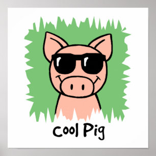 Cooles Schwein Poster