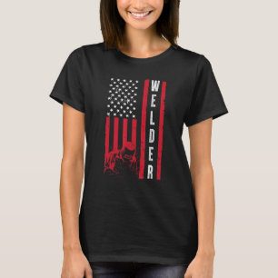 Cooles Schweißen der US-Flaggenkunst für Männer Fr T-Shirt