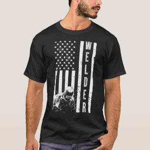 Cooles Schweißen der US-Flaggenkunst für Männer Fr T-Shirt