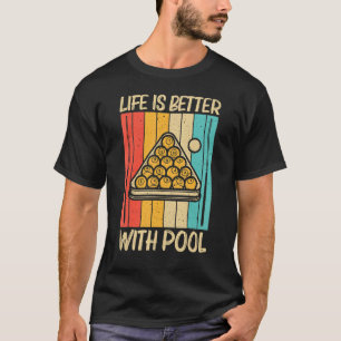 Cooles Schwimmbad für Damen Snooker Billard 8 Ball T-Shirt