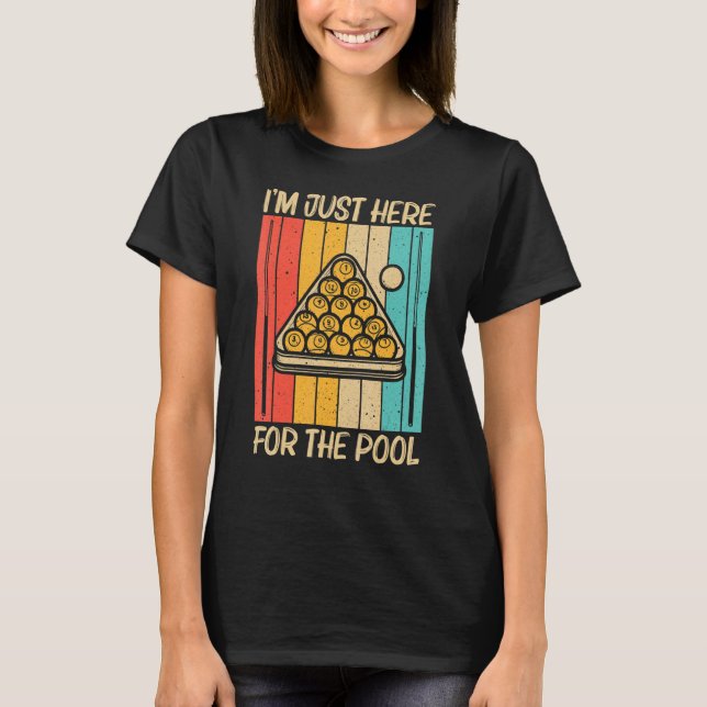 Cooles Schwimmbad für Damen Snooker Billard 8 Ball T-Shirt (Vorderseite)