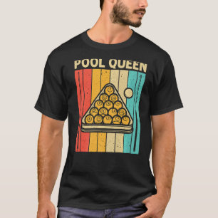 Cooles Schwimmbad für Frauen Mama Snooker Billard T-Shirt