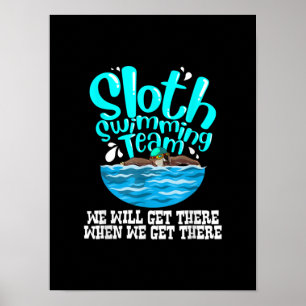 Cooles Schwimmteam Funny Animal Swimmer Poster