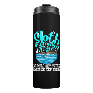 Cooles Schwimmteam Funny Animal Swimmer Thermosbecher