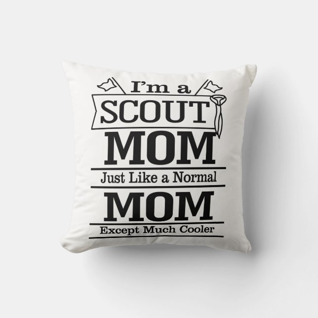 Cooles Scout-Mama-Foto Kissen (Vorderseite)