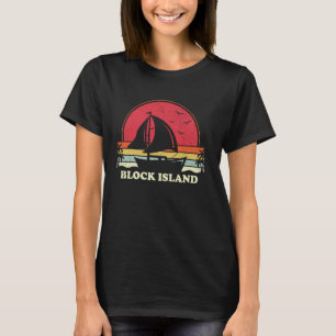 Cooles Segelboot Vintage Boot Segler Block Island T-Shirt