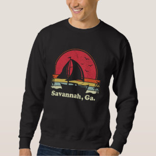 Cooles Segelboot Vintage Boot Segler Georgia Savan Sweatshirt