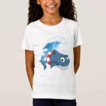 Cooles Shark Splash Kinder T-Shirt Design