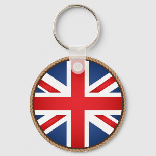 Cooles Siegel der britischen Flagge Schlüsselanhänger