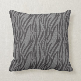 Cooles silbernes Zebra-Druck-Muster-Kissen Kissen