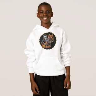 Cooles Skelett Bad to Bone mit Gitarre Hoodie