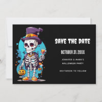 Cooles Skelett in einem Top Hat Halloween
