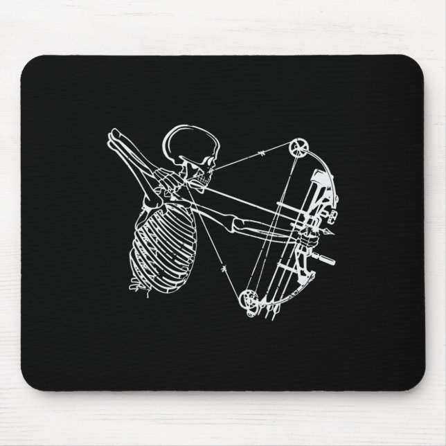 Cooles Skelett mit Bogenschießen Mousepad (Vorne)