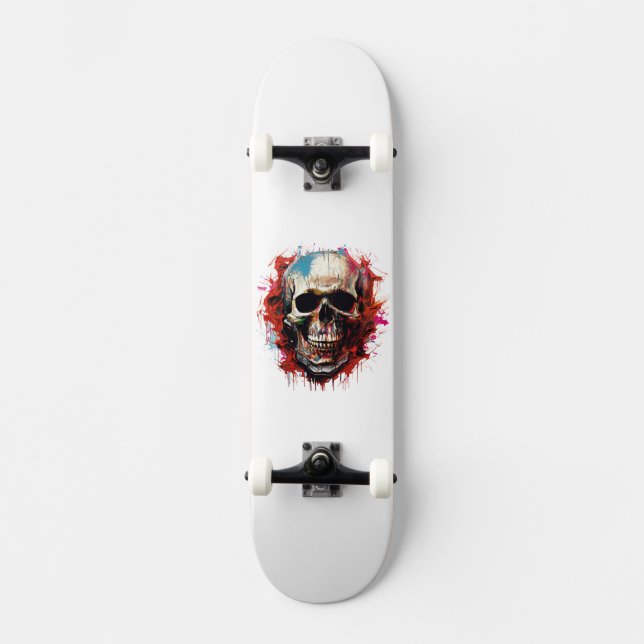 Cooles Skelett Skateboard (Vorderseite)