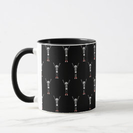Cooles Skelettdesign Halloween Tasse
