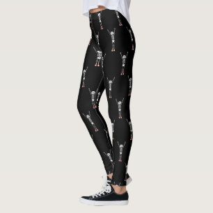 Cooles Skelettmuster Leggings