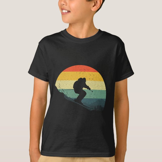 Cooles Skifahren für Damen Skifahrerinnen Skifahre T-Shirt (Vorderseite)