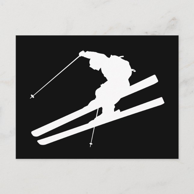 Cooles Skifahren Postkarte (Vorderseite)