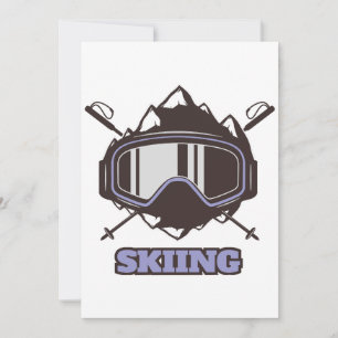 Cooles Skihelm Einladung