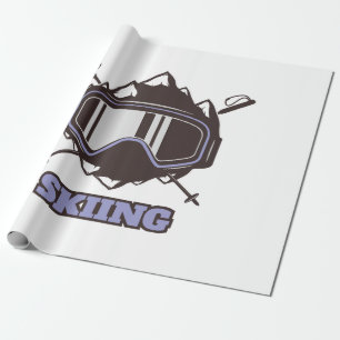 Cooles Skihelm Geschenkpapier