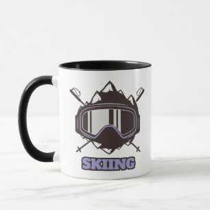 Cooles Skihelm Tasse