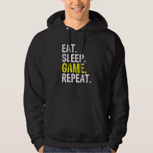Cooles Sleep Game Wiederholen Gaming und Gamer Mem Hoodie