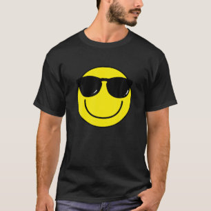 Cooles Smile Face Emoticon Sonnenbrille Lächeln Ge T-Shirt