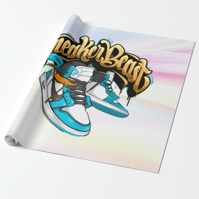 cooles Sneaker-Packpapier Geschenkpapier (Ungerollt)