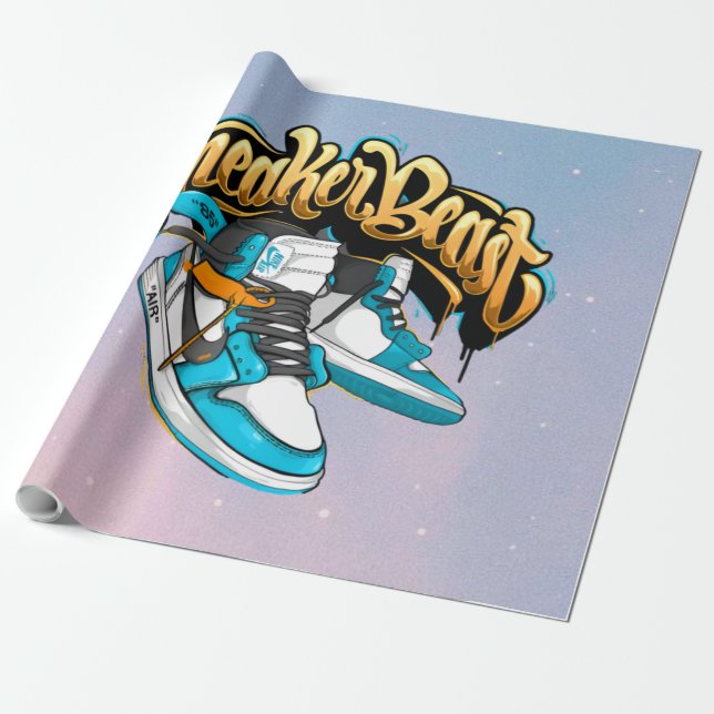 cooles Sneaker-Packpapier Geschenkpapier (Ungerollt)