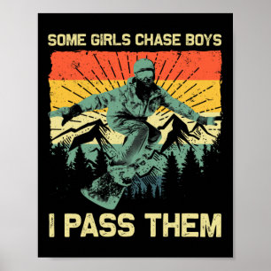 Cooles Snowboard für Girls Kinder Snowboarden Poster
