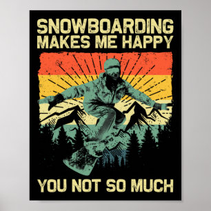 Cooles Snowboard für Männer Snowboarden Skifahren Poster
