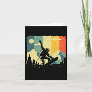 Cooles Snowboarddesign für Männer Frauen Vintager Karte
