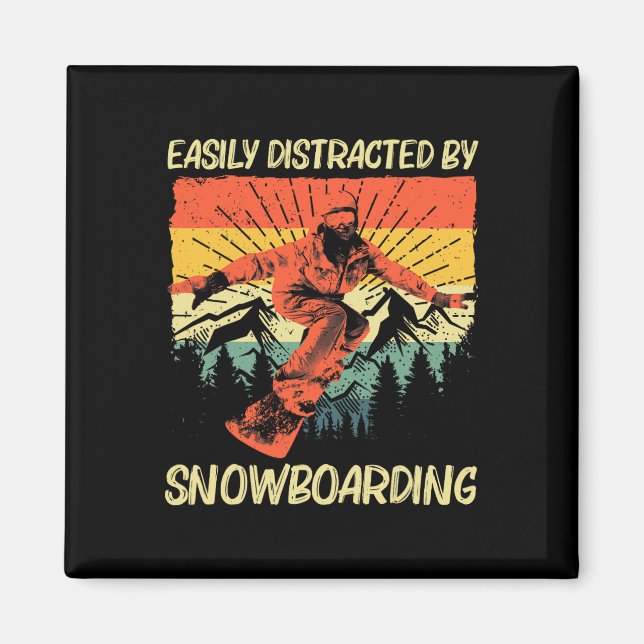 Cooles Snowboarddesign für Männer - Snowboard für  Magnet (Vorne)