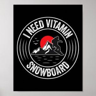 Cooles Snowboarddesign für Männer - Snowboard für Poster