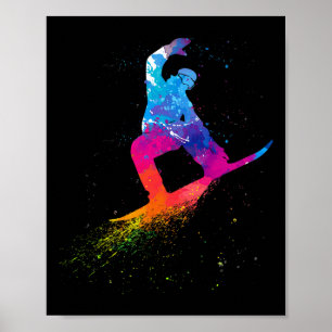 Cooles Snowboarden für Männer Frauen Kinder Snowbo Poster