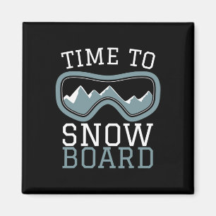 Cooles Snowboarden Sliding Sport T-Shirt I Snow Pi Magnet