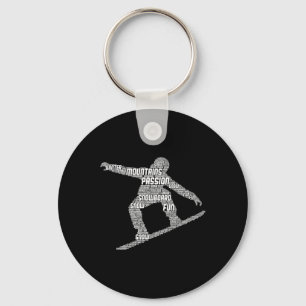 Cooles Snowboarder-Apparel und Geschenkideen für M Schlüsselanhänger