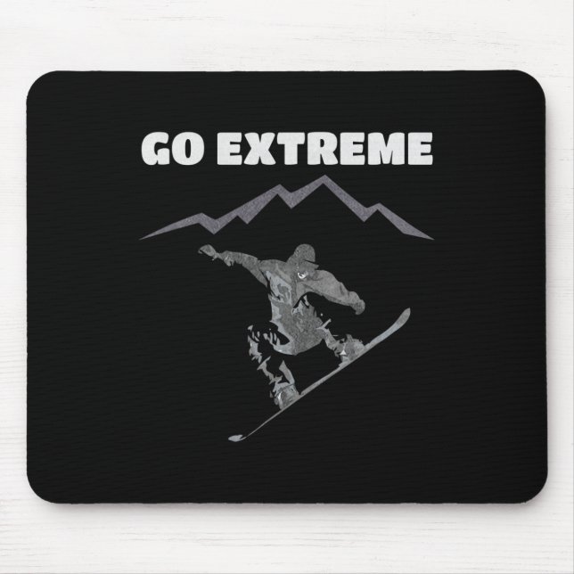 Cooles Snowboardungsdesign Mousepad (Vorne)